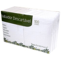 Babador Descartável Branco 100 und. - Biodinâmica