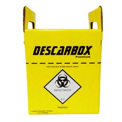 Coletor De Material Perfurocortante 1,5 Litros Amarelo Premium C/20 Descarbox