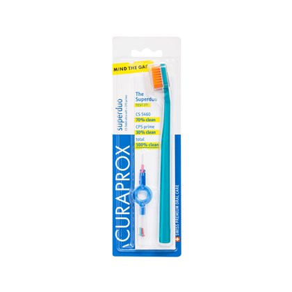 Escova Dental Adulto Superduo Ultra Macia + Interdental Curaprox