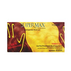 Luva Látex s/ Pó PP c/  100 - Supermax
