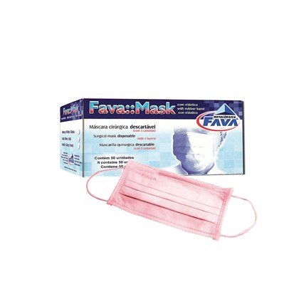 Máscara Elástico Rosa c/50 - Fava